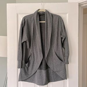 Theory grey open front cardigan